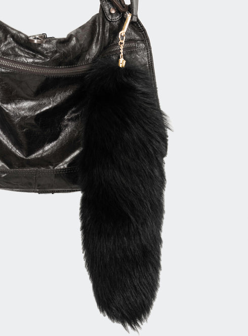 Track 21 Black Fox Tail Keychain - M125006HYB