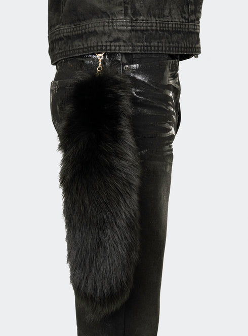 Track 21 Black Fox Tail Keychain - M125006HYB