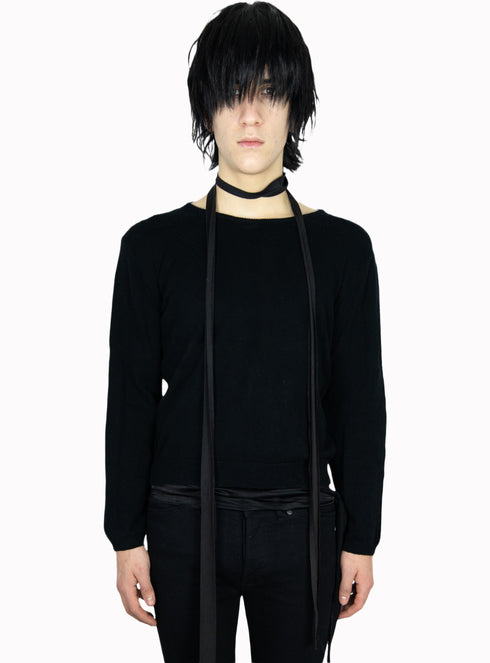 Feather Cashmere Sweater Black - M425610HYB