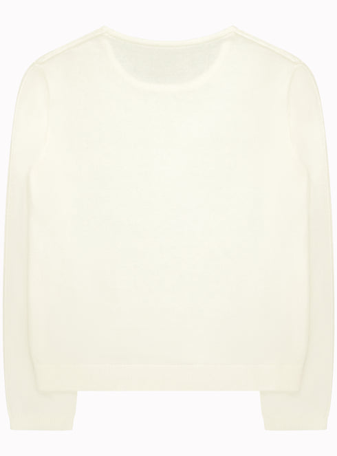 Feather Cashmere Sweater Off White - M425610HYB