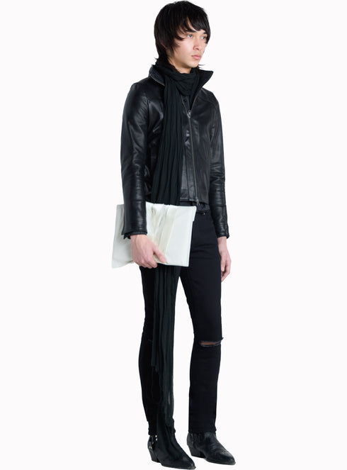 K02 Distressed Knee Skinny Denim Black - M126115HYB