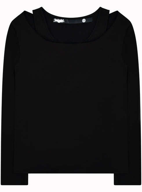 Groupie Double Layered Tank Black - M425824HYB