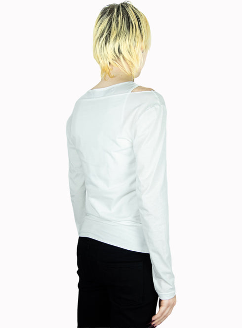 Groupie Double Layered Tank White- M425824HYB