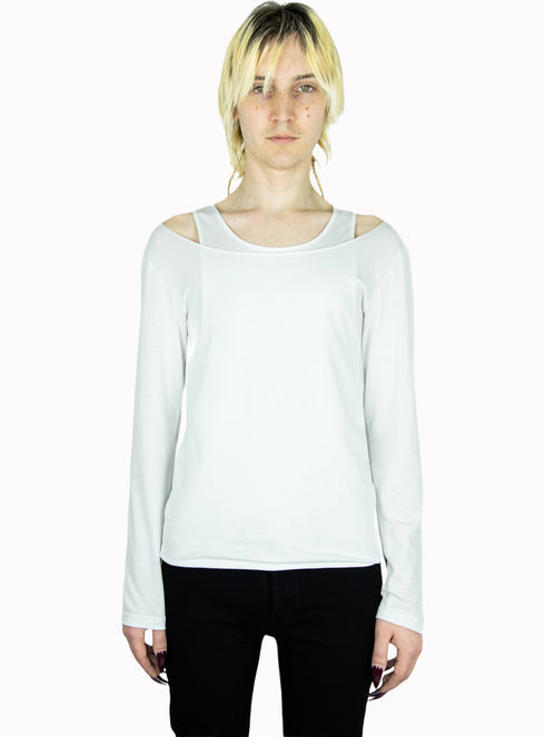 Groupie Double Layered Tank White- M425824HYB