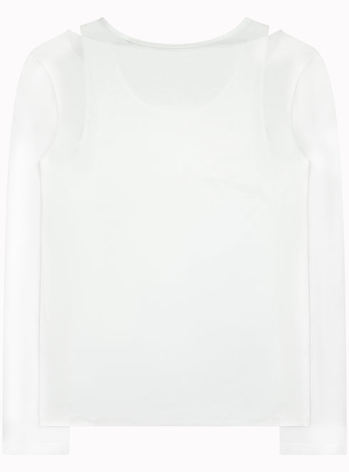 Groupie Double Layered Tank White- M425824HYB