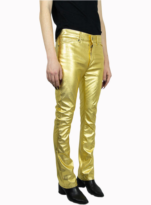 Lune Skinny Flare Leather Gold - M425120HYB