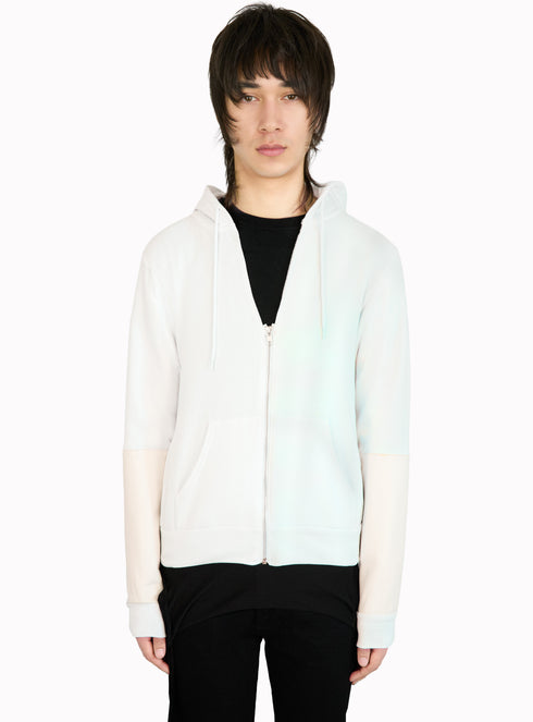 Peyton V-Neck Hoodie Aged White - M226849HYB