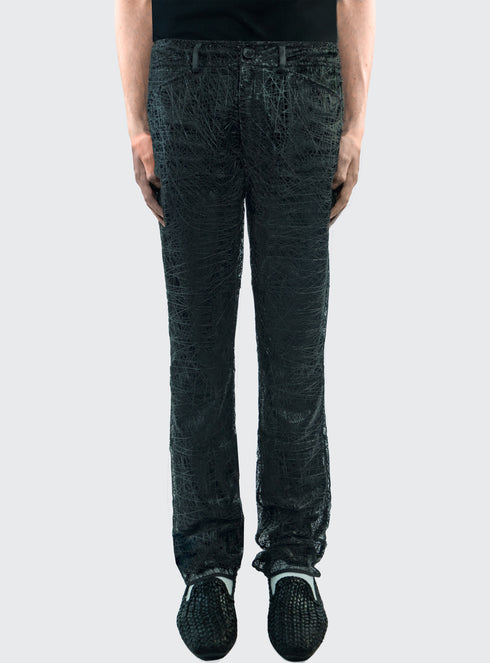 Webbed Mini Boot Flare Trousers - M424100HYB