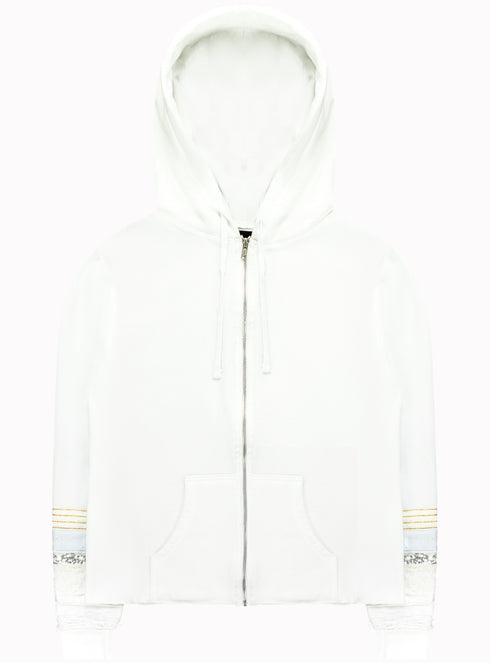 Soloist Zip Up Hoodie White - M425849HYB