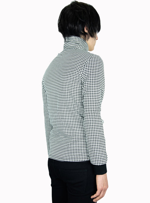 Torre Knit Zip Front Jacket Houndstooth - M425427HYB