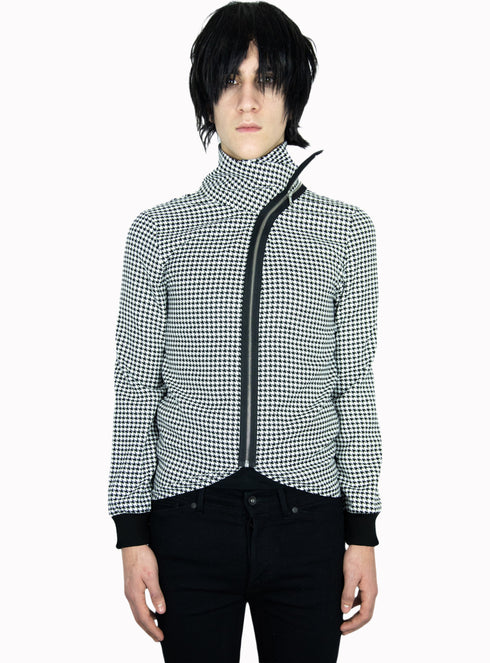 Torre Knit Zip Front Jacket Houndstooth - M425427HYB