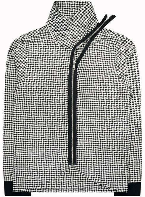 Torre Knit Zip Front Jacket Houndstooth - M425427HYB