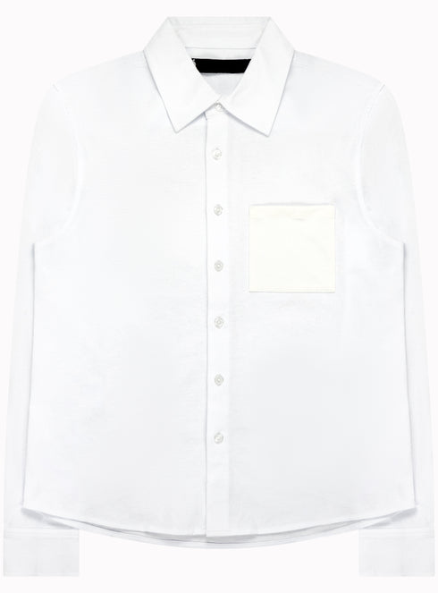Knit Button Up Shirt White - M425601HYB