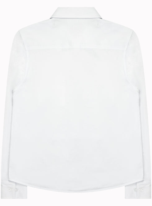 Knit Button Up Shirt White - M425601HYB