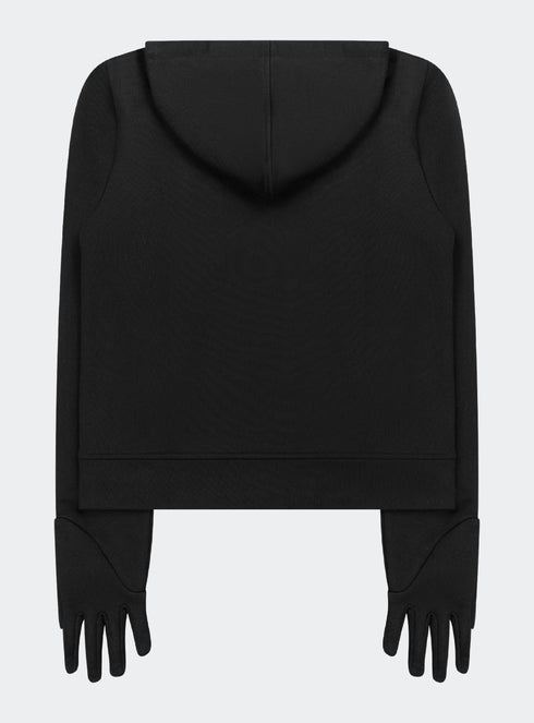 Sweat à capuche ganté Noir - M123855HYB