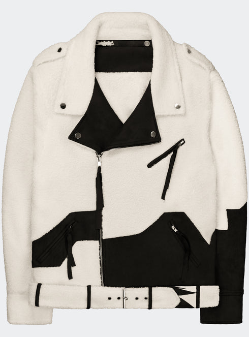 Chaos Sherpa Biker Veste Noir - M122430HYB