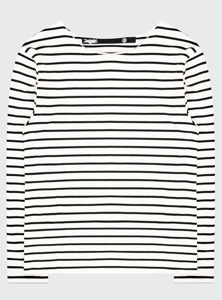 Track 2 Stripe LS White - M125810HYB – HYBRID