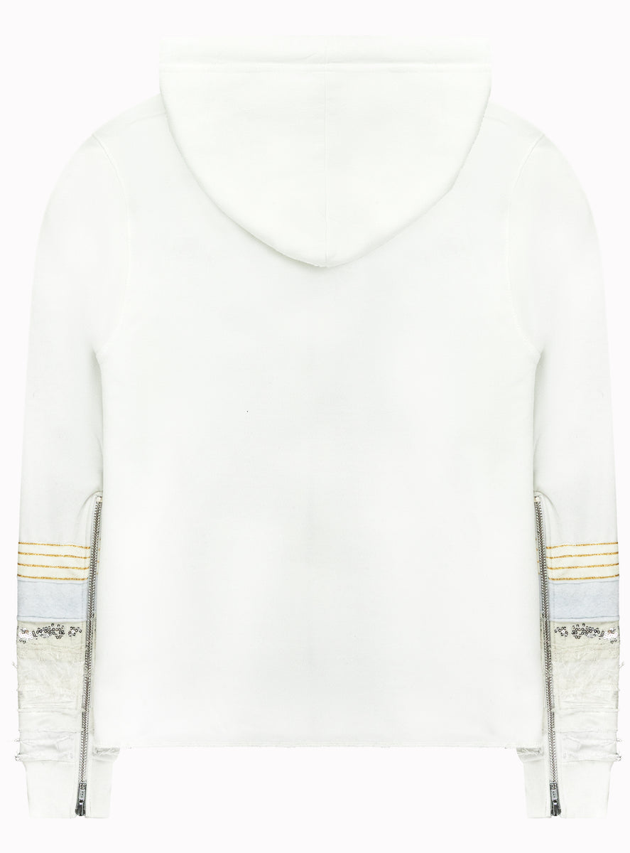 Soloist Zip Up Hoodie White - M425849HYB – HYBRID